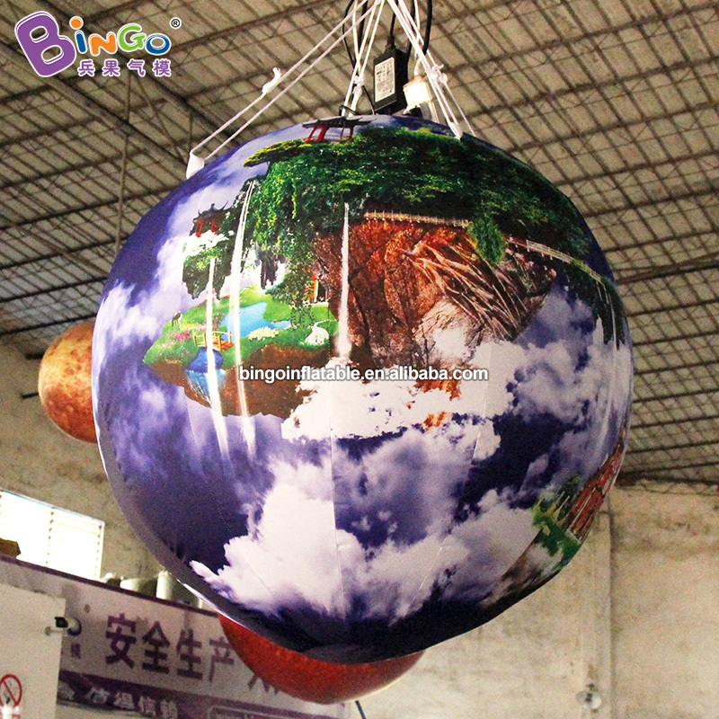 Hanging Inflatable Planet Earth Balloon LED Inflatable Costume Ball Giant Inflatable Earth Globe Balloon