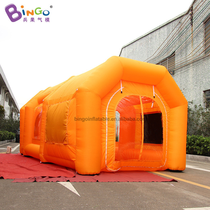 Portable inflatable spray booth custom inflatable outdoor orange transparent garage