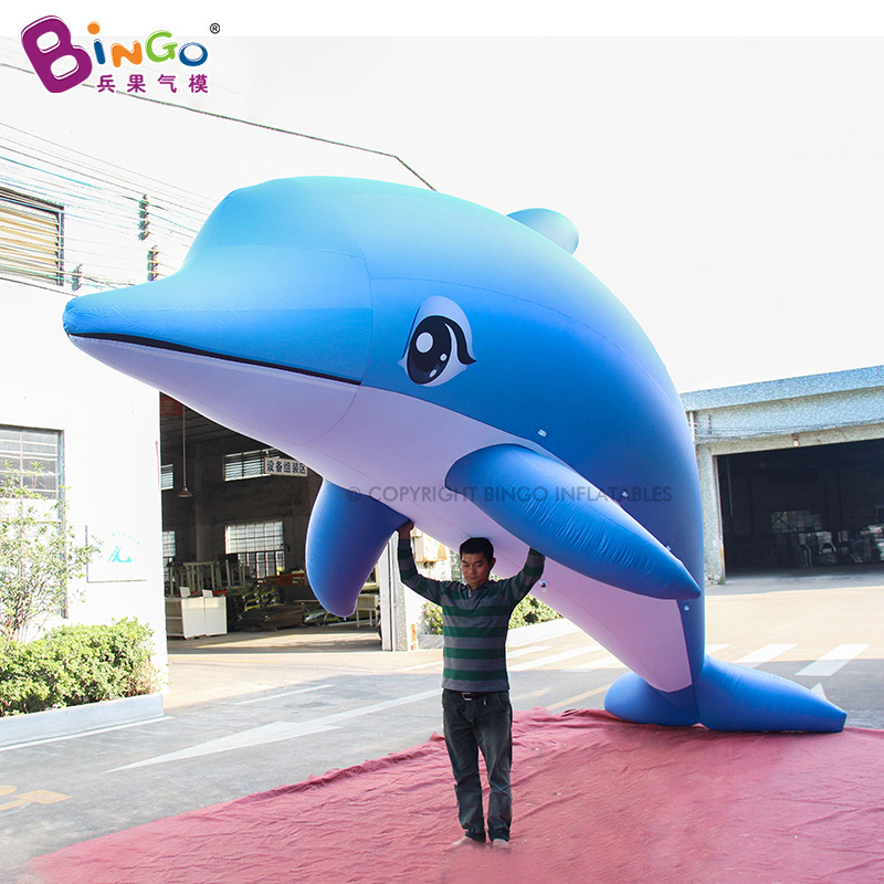 Hot Sales PVC 6x2.2x4mH Giant Inflatable Dolphin Toys Blow Up Sea Animal Balloon Inflatable Ocean Dolphin Model For Decoration