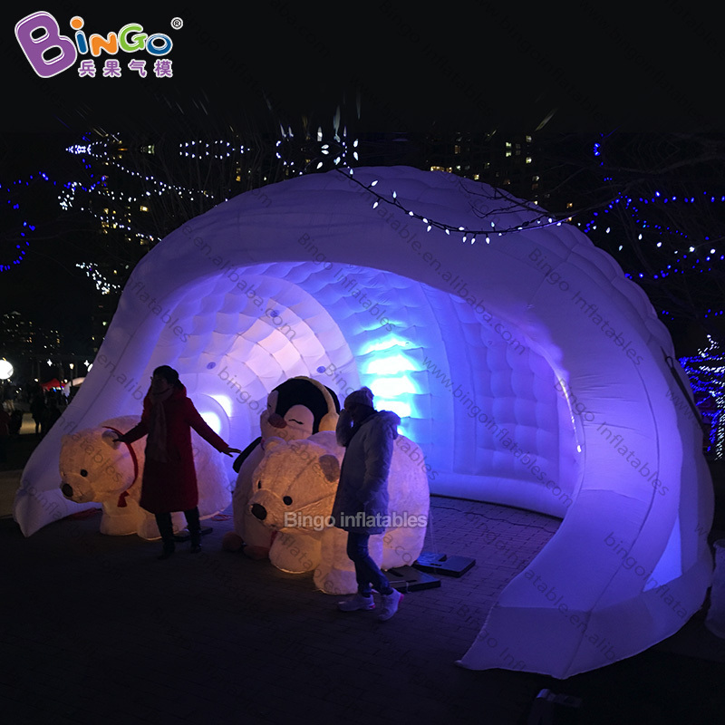 FREE SHIPPING 4X3.4X2 meters inflatable igloo camping tent / outdoor garden igloo / inflatable igloo dome