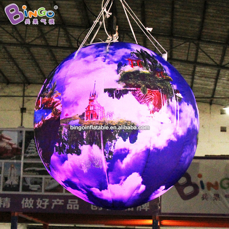 Hanging Inflatable Planet Earth Balloon LED Inflatable Costume Ball Giant Inflatable Earth Globe Balloon