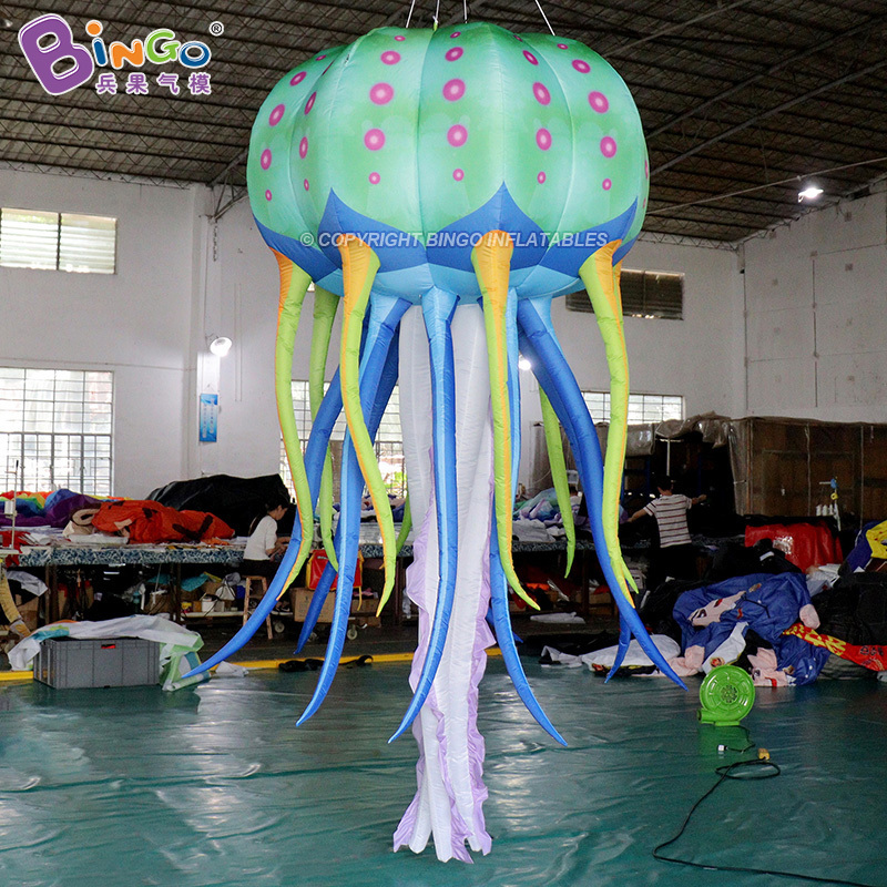 Bingo Inflatable Decorative Jellyfish Balloon Led Lighting Hanging Inflatable Jellyfish For Holiday Party Decoration