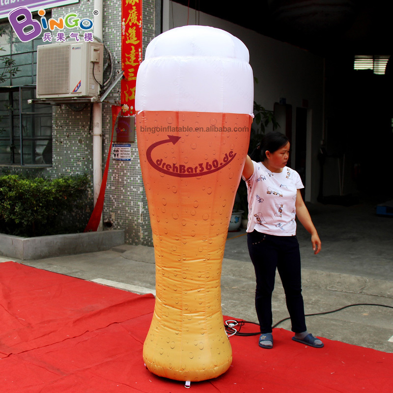 Customized LED Inflatable Beer Mug Model Commercial Using Beer Cup Balloon Giant Inflatable Beer Mug Custom