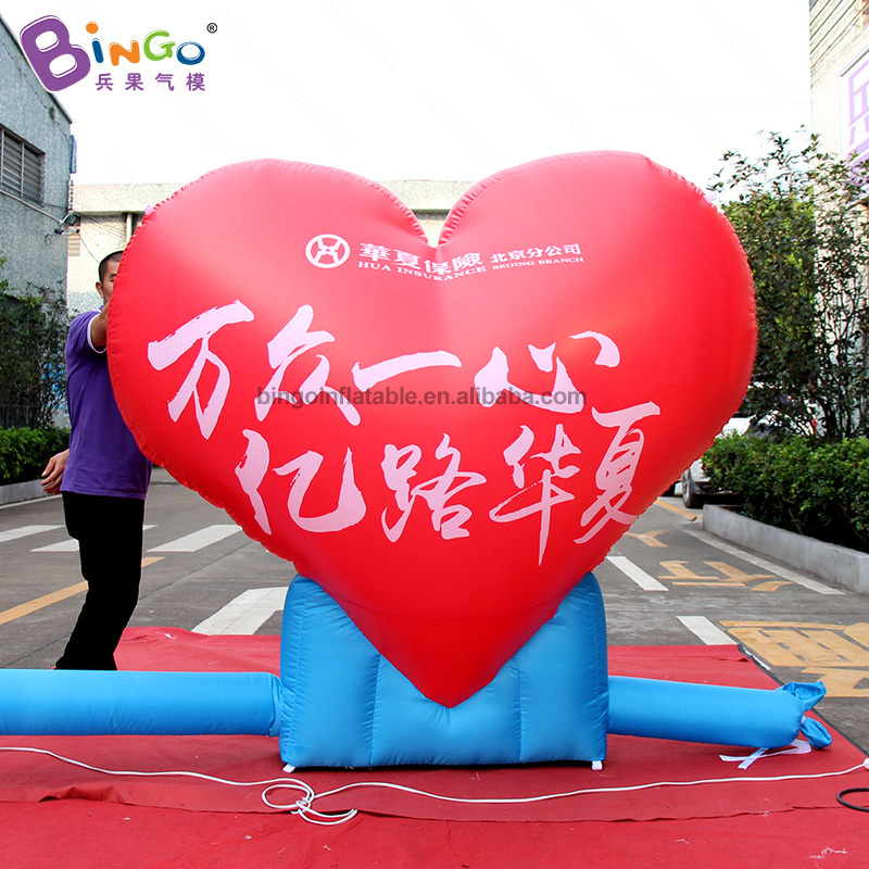 Outdoor Advertising Inflatable Heart Shape Balloon Valentine Decorative Giant Inflatable Heart Model