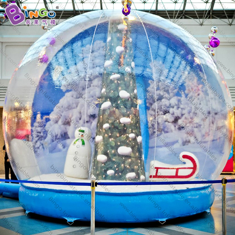 Christmas Snow Globe Photo Booth Giant Snow Globe Inflatable Bubble Balloons Giant Inflatable Lighted Snow Globe