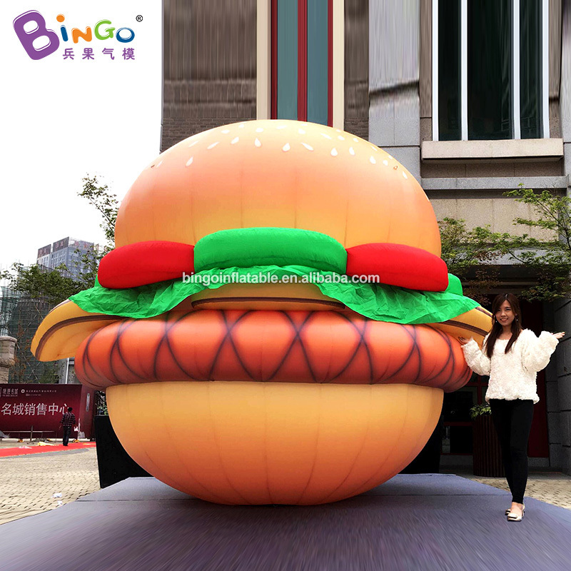 Eco-Friendly 3mH inflatable burger for shopsale inflatable hamburger balloon for display inflatable hamburger model