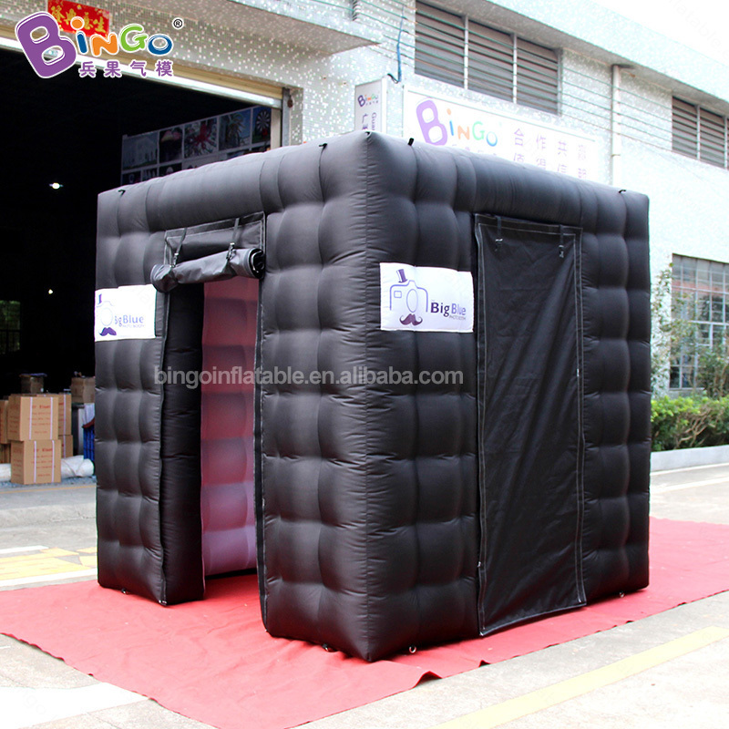 Free Shipping 2.4x2.4x2.4 meters cube inflatable photo booth props for event party camera photo booth inflatable 2 doors