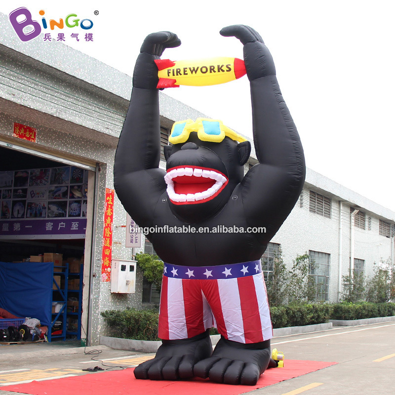 Custom Inflatables Promotional Advertising Inflatable Animal Cartoon Costume Giant Inflatable Gorilla Rocket