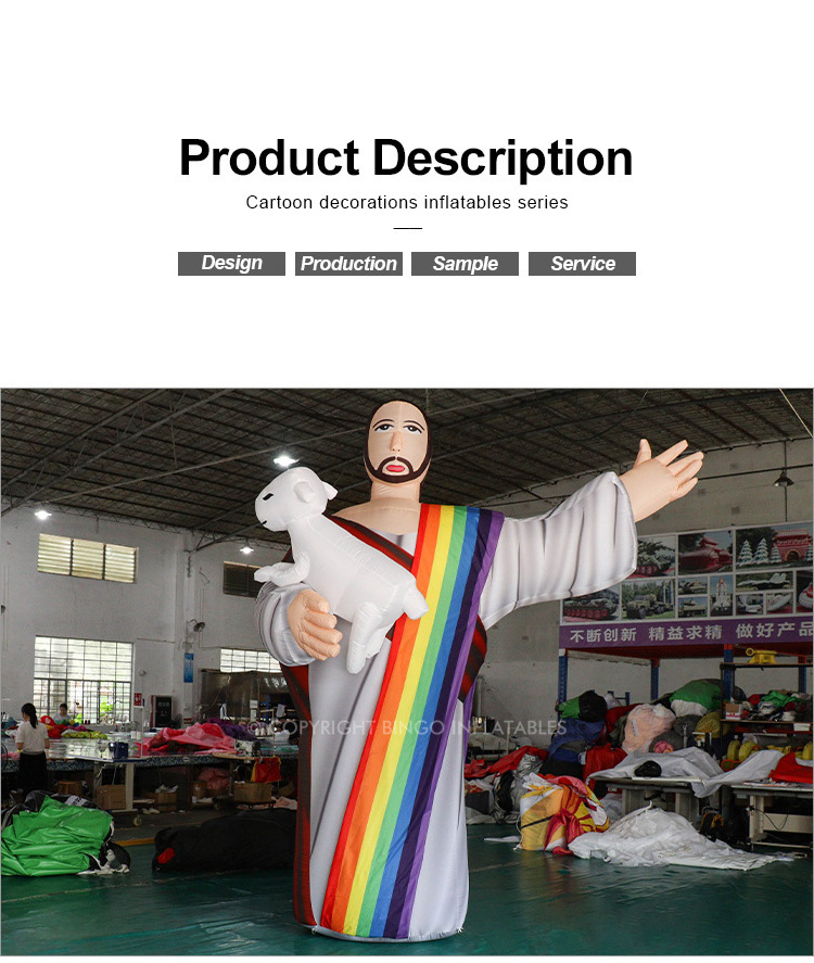 Factory Wholesale Realistic Giant Inflatable Jesus Advertising Inflatables Cartoon Model For Outdoor Events Decoration