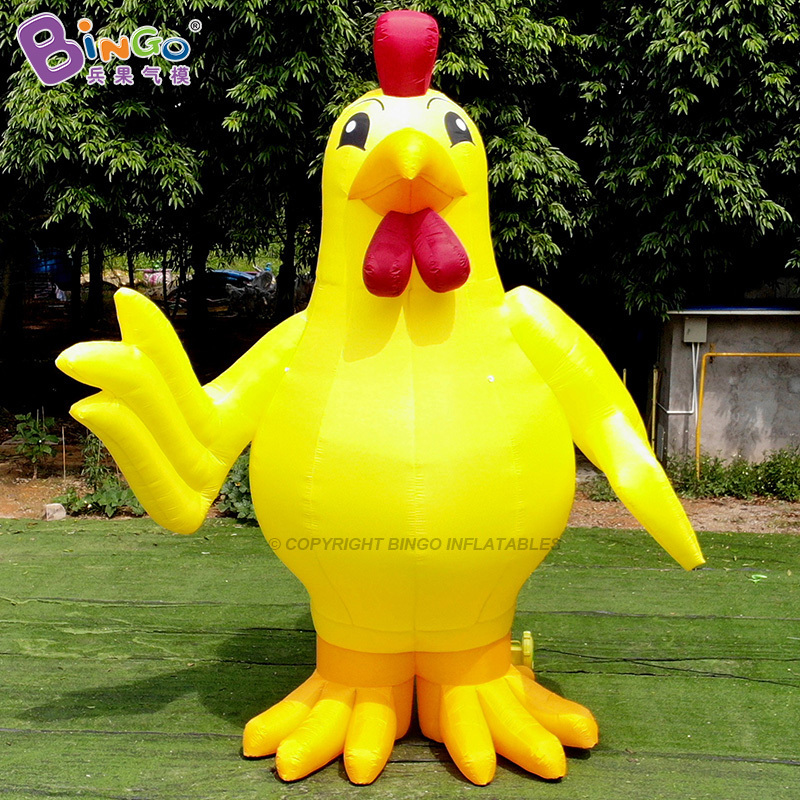 Inflatable cock fighting 5m inflatable mascot costume customized inflatable chicken for advertising