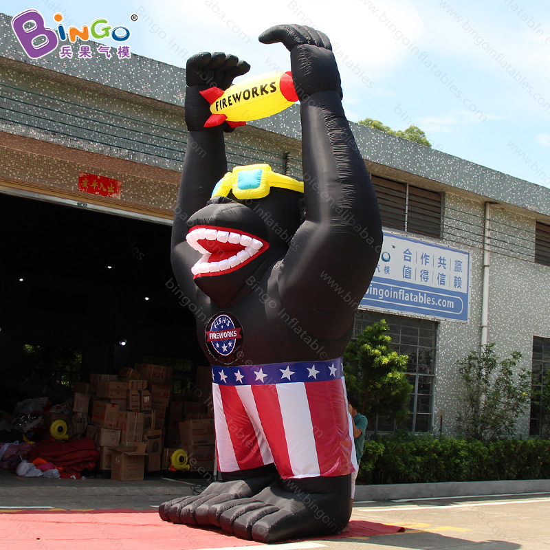 Factory sale 6 meters giant inflatable monkey for promotion / 20 feet high giant inflatable gorilla balloon