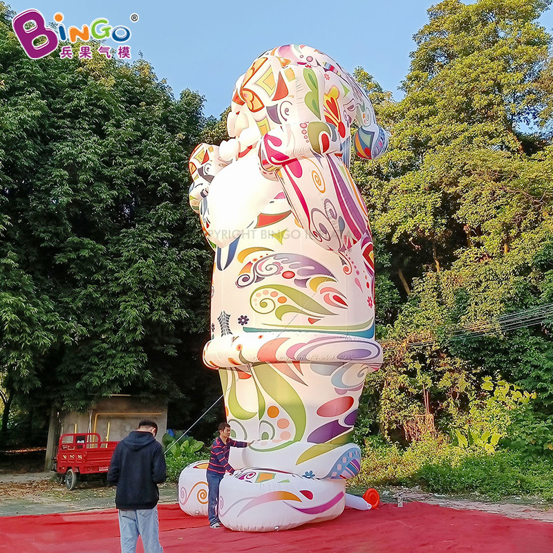 Customized colorful advertising inflatable large Santa Claus Bingo inflatable Christmas yard outdoor decoration