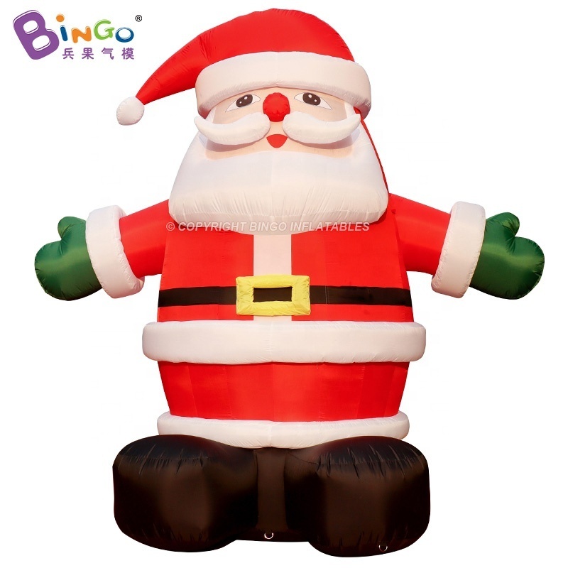 Hot Selling 4mH Giant Inflatable Christmas Santa Claus Model Decoration Inflatable Cartoon Character for Xmas Decoration