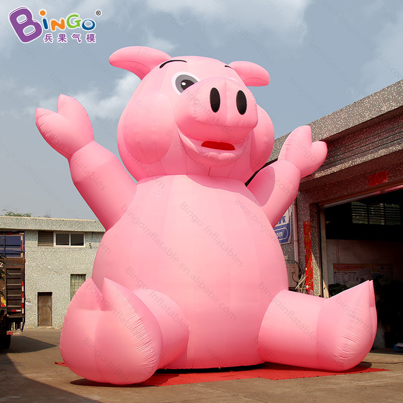 animal air blow decoration giant inflatable pink pig model customized cartoon character pink pig inflatables