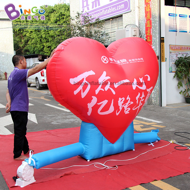 Outdoor Advertising Inflatable Heart Shape Balloon Valentine Decorative Giant Inflatable Heart Model