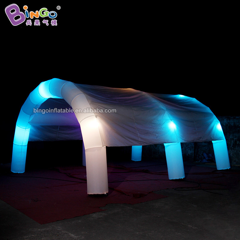 Personalized 6x4x3mH Giant Inflatable Spider Tent With LED Lights Outdoor Inflatable Tunnel Tent Balloon For Decoration