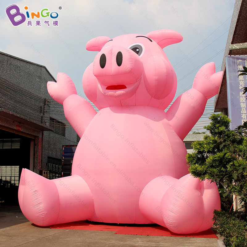 animal air blow decoration giant inflatable pink pig model customized cartoon character pink pig inflatables