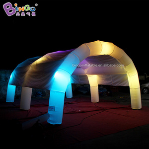 Personalized 6x4x3mH Giant Inflatable Spider Tent With LED Lights Outdoor Inflatable Tunnel Tent Balloon For Decoration