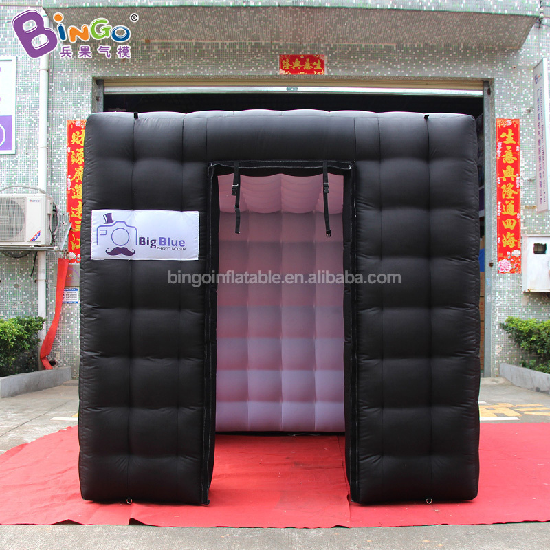 Free Shipping 2.4x2.4x2.4 meters cube inflatable photo booth props for event party camera photo booth inflatable 2 doors