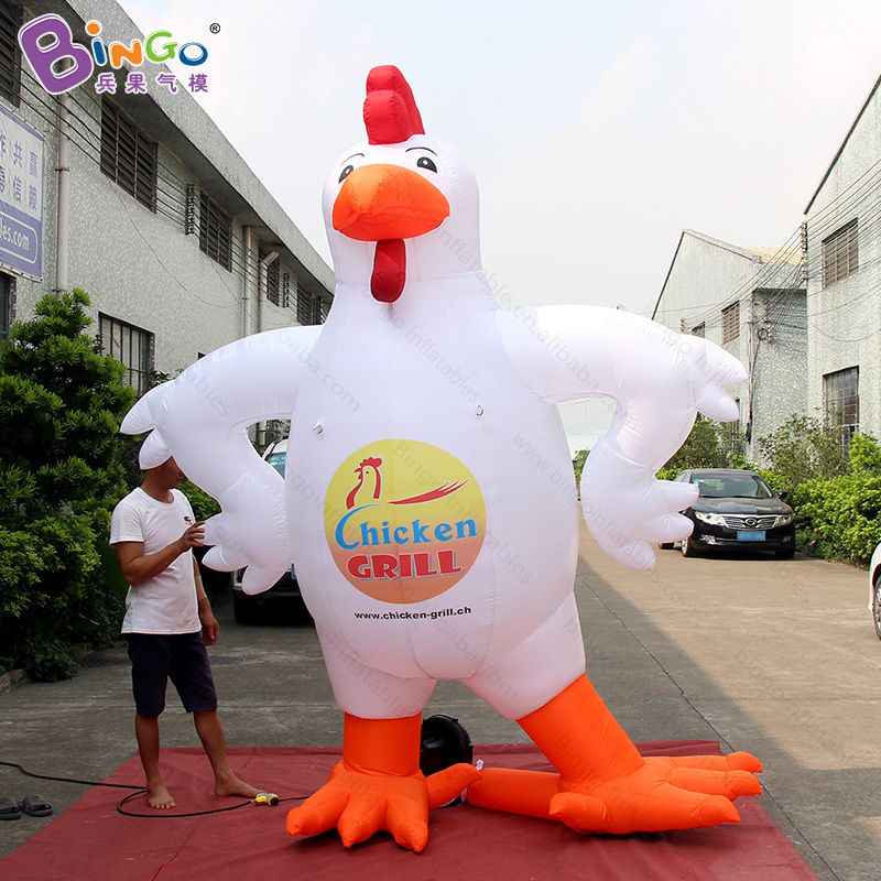 Personalized 3 meters high giant inflatable chicken model for decoration