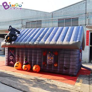 Haunted House Inflatable Haunted House Maze With LED Lights Giant LED Halloween Inflatable Haunted House