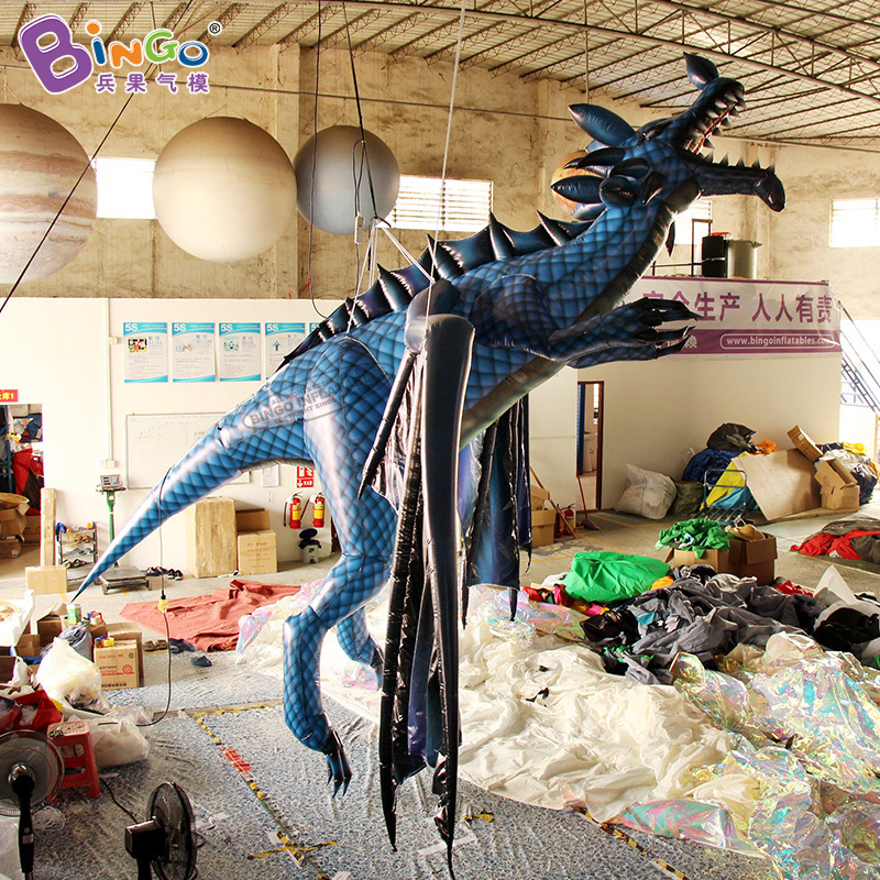 Inflatable dragon 6x4x6.35m pterosaur  inflatable black toothless dragon for  decoration