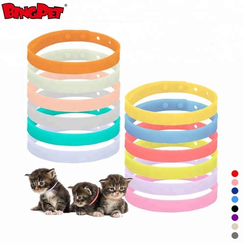 Soft Safe Waterproof Durable Silicone Glow Pet  Puppy ID Dog Collar