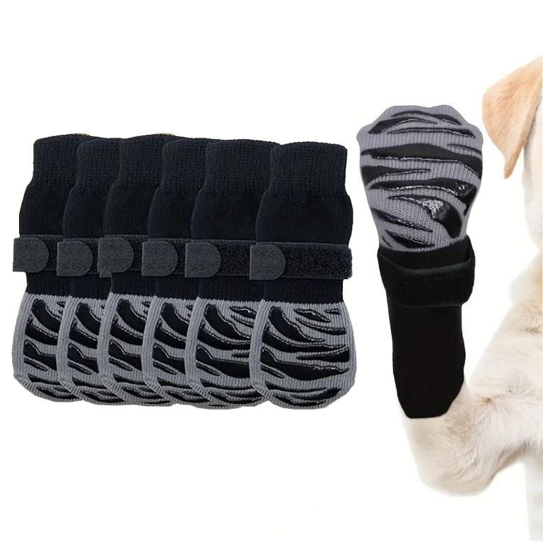 Wholesale Small MOQ Fashion Knit Soft  Pet Dog Breed Shoes and Socks with Both Side Grip Dog Socks Anti-slip