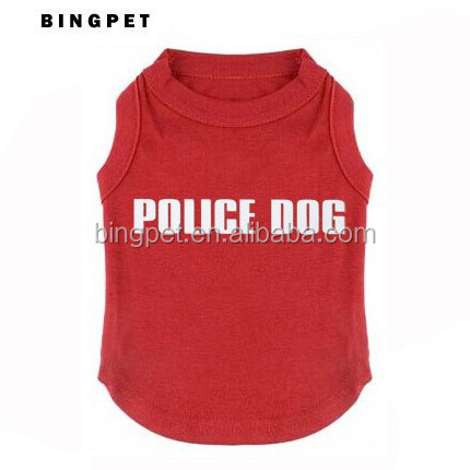 Pet Dog Sport Clothes Police Dog Pet Dog Plain T Shirts Wholesales