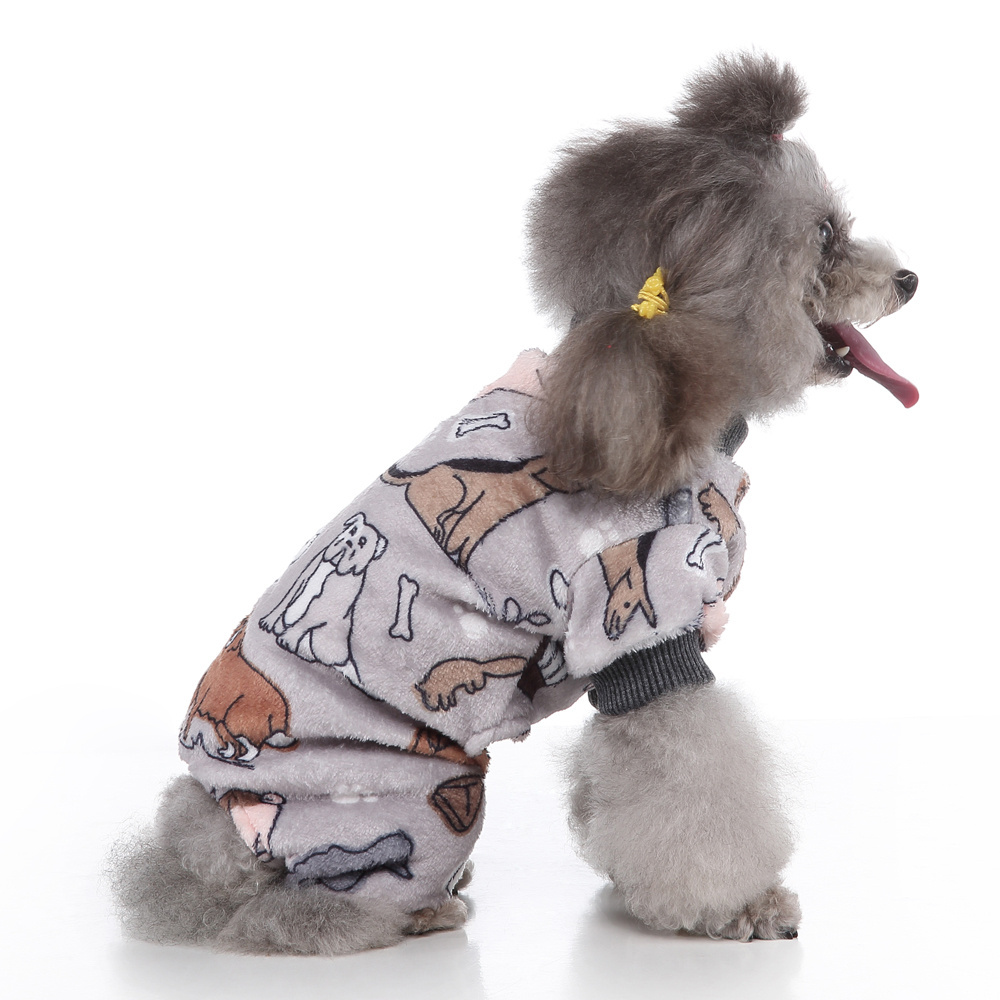 S-XL Dog Pajamas Winter Dog Jumpsuit Clothes Cat Puppy Shirt Fashion Pet Coat Clothing For Small Dogs French Bulldog Yorkie