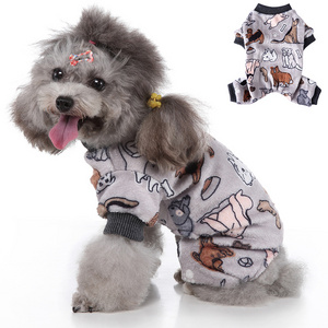 S-XL Dog Pajamas Winter Dog Jumpsuit Clothes Cat Puppy Shirt Fashion Pet Coat Clothing For Small Dogs French Bulldog Yorkie