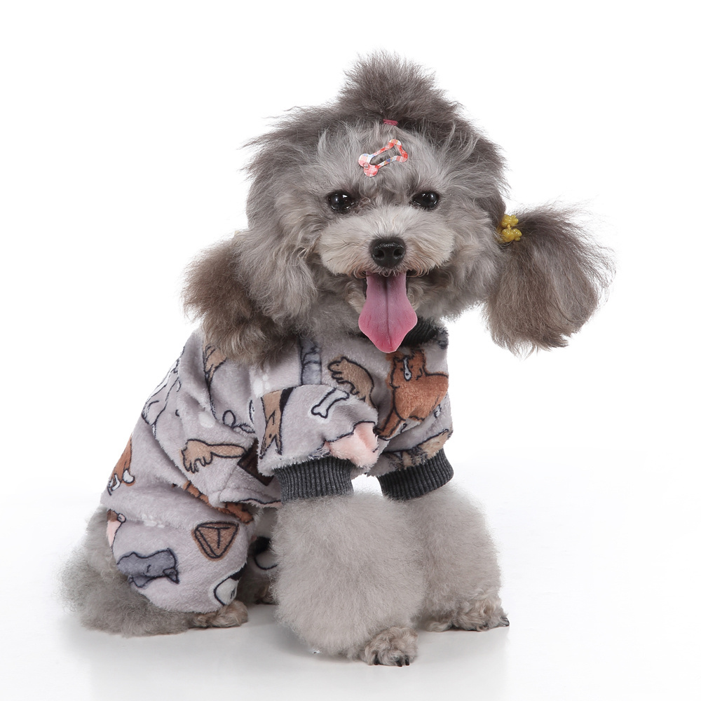 S-XL Dog Pajamas Winter Dog Jumpsuit Clothes Cat Puppy Shirt Fashion Pet Coat Clothing For Small Dogs French Bulldog Yorkie