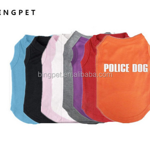 Pet Dog Sport Clothes Police Dog Pet Dog Plain T Shirts Wholesales