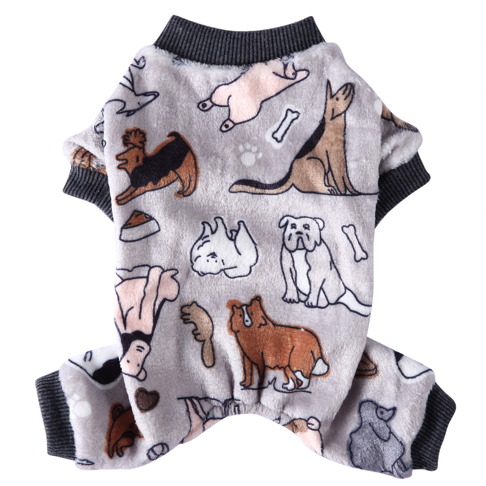 S-XL Dog Pajamas Winter Dog Jumpsuit Clothes Cat Puppy Shirt Fashion Pet Coat Clothing For Small Dogs French Bulldog Yorkie