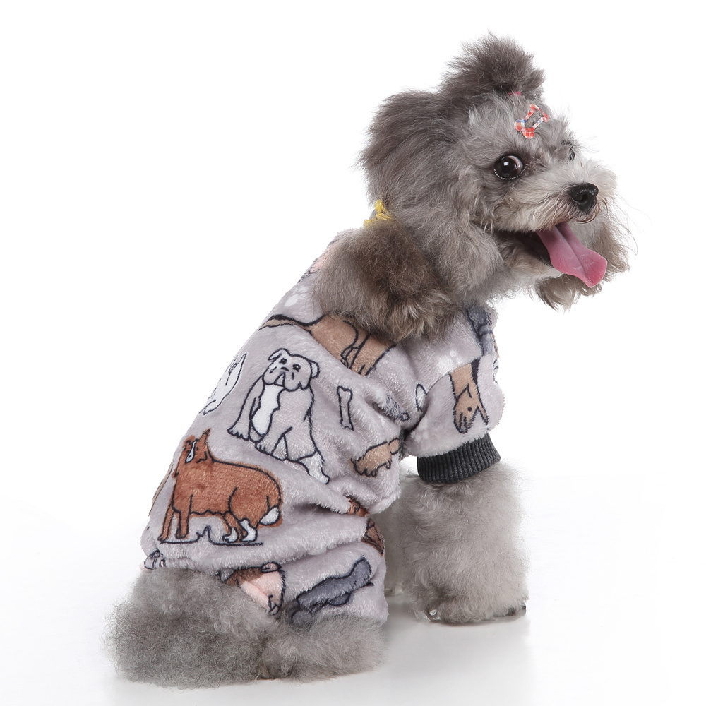 S-XL Dog Pajamas Winter Dog Jumpsuit Clothes Cat Puppy Shirt Fashion Pet Coat Clothing For Small Dogs French Bulldog Yorkie