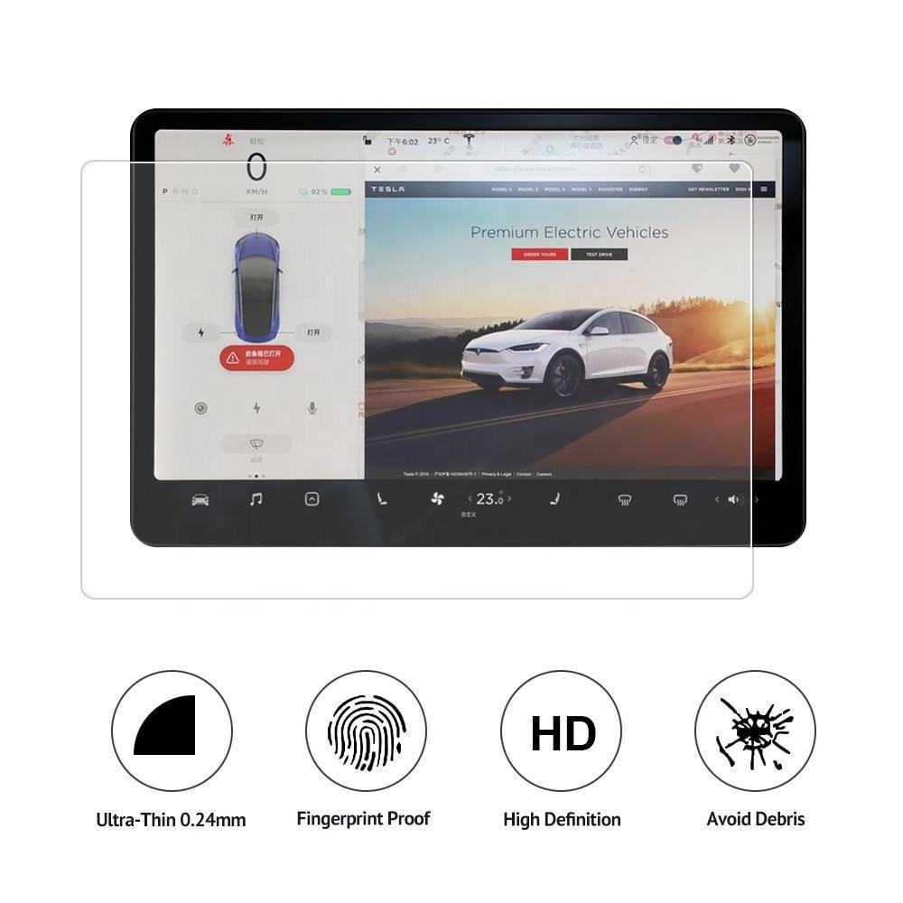 Model Y Center Control Touch Screen Car Gps Navigation HD Tempered Glass Screen Protector For Tesla Model Y & 3