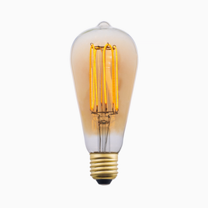 ST64 6w Filament Light Bulb antique edison vintage LED amber color 60W incandescent bulb replacement