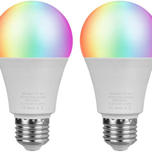 Smart Light Bulb 7w with Soft White Light 2700k-6500k + RGBW, TECKIN A19 WiFi Multicolor LED Bulb Compatible with Phone