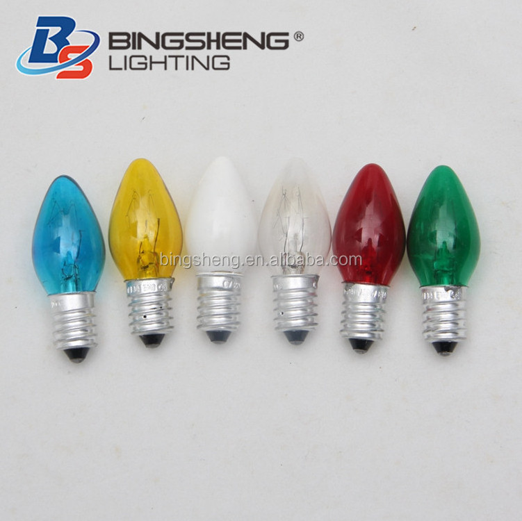 string colour lamp night bulb Decorative Candle C7 Small Christmas Lighting General Light Bulbs