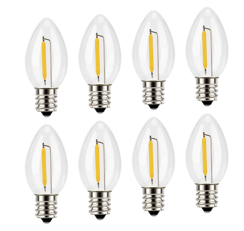 night light C7 night light C7 led bulb 1W E12 clear or amber E14