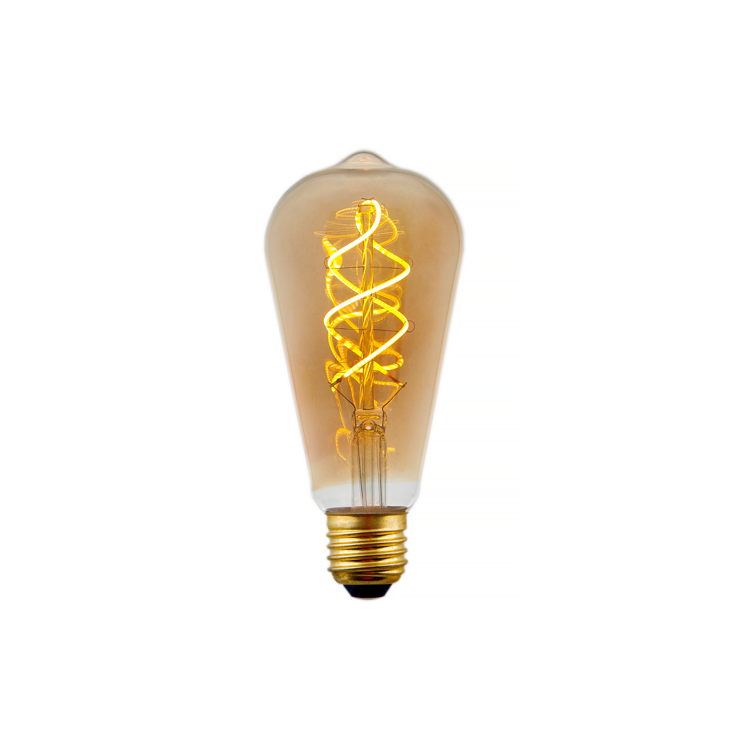 amber led CHRISTMAS LAMP soft filament led light  220V ST64 2W E27 AMERICA sunset