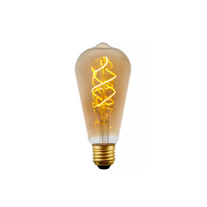 amber led CHRISTMAS LAMP soft filament led light  220V ST64 2W E27 AMERICA sunset