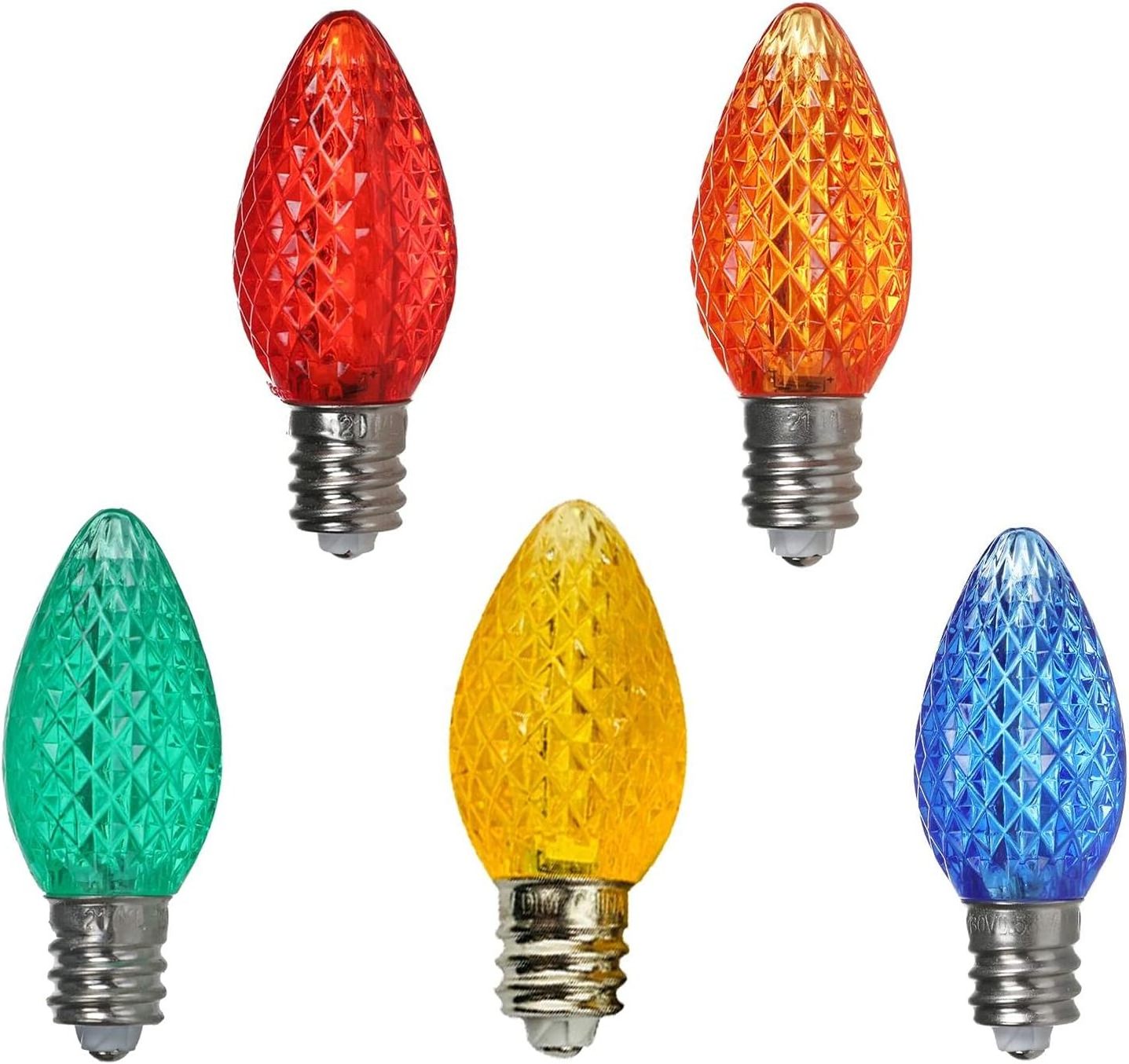 C7 Led Replacement Christmas Light Bulb, Shatterproof C7 Led Bulbs for Christmas String Lights, E12 Candelabra Base