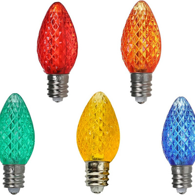 C7 Led Replacement Christmas Light Bulb, Shatterproof C7 Led Bulbs for Christmas String Lights, E12 Candelabra Base