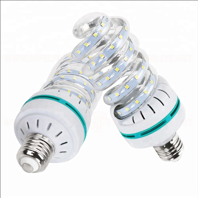 250 Watt Equivalent A19 Spiral LED Bulbs 30W Daylight 6000K LED Corn Light Bulbs 3300LM E26 E27 Base