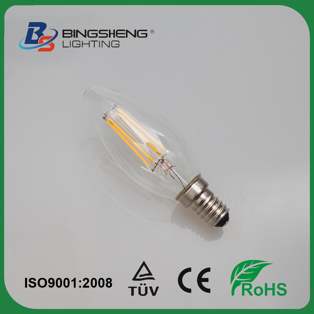 Dimmable LED bulb Dimmable filament LED bulb C35 Warm White Ultra Bright Led Candle Light 4W Glass Housing Bulb