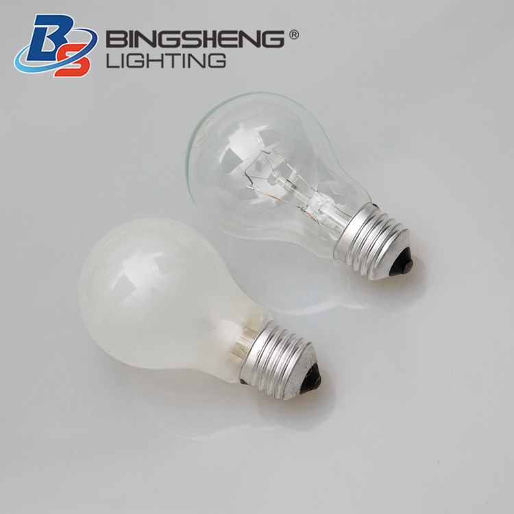 Incandescent bulb GLS A19/A60 40W/60W/75W/100W E27 Clear Bulb factory supplied hot selling bulbs