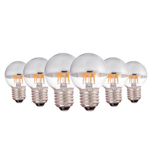 G45 LED Bulb 4W Silvering Tipped Vintage LED Filament Light Bulb E26/E27 Candelabra Base Lamp 40 W