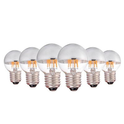 G45 LED Bulb 4W Silvering Tipped Vintage LED Filament Light Bulb E26/E27 Candelabra Base Lamp 40 W