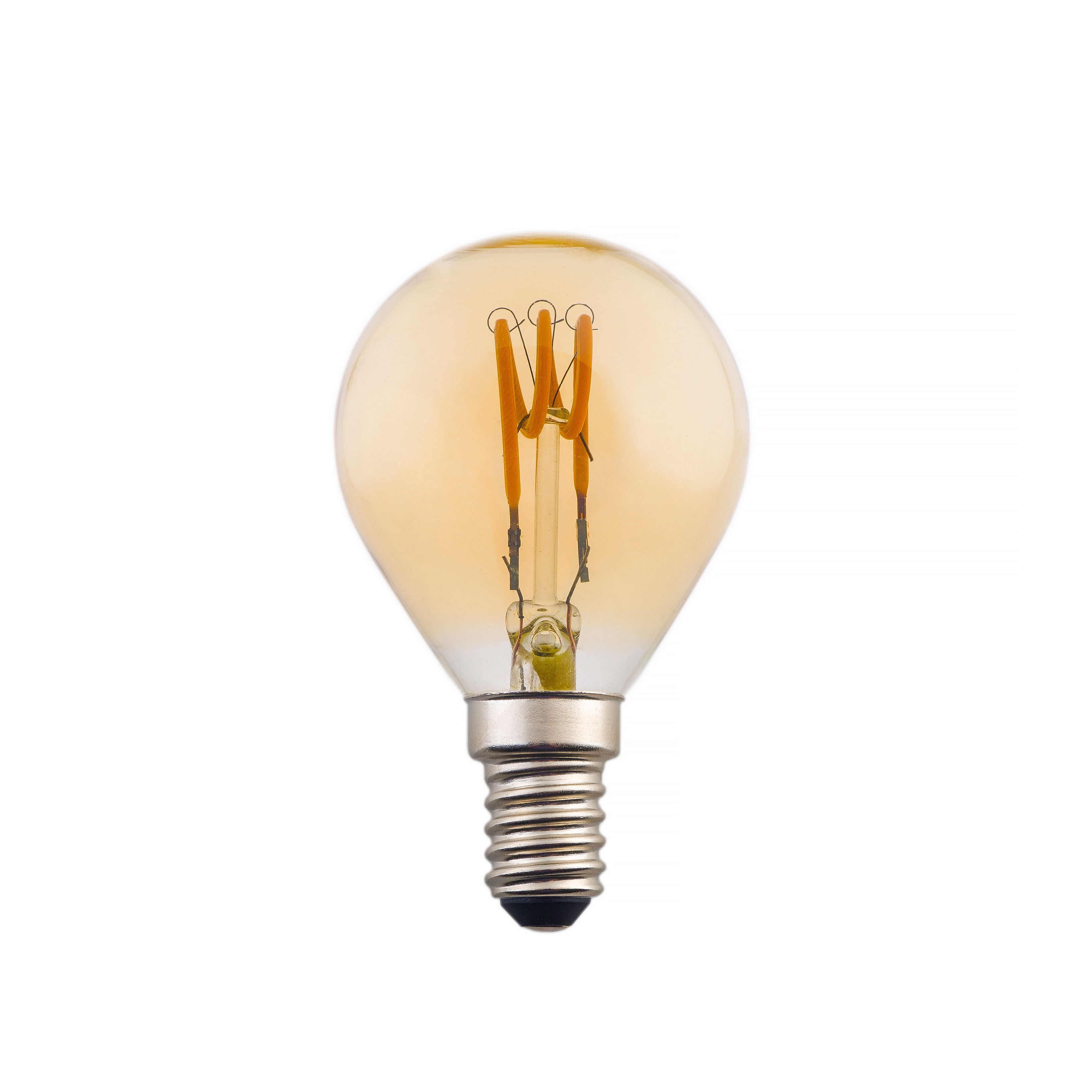 special filament led lamp soft filament led bulbs 220V G45 1W E27 BRASS GOLDEN